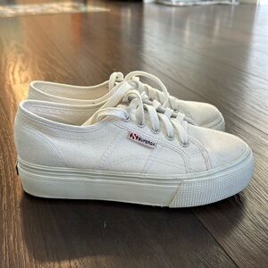 Superga 2790 platform sneakers, white, size 37.5